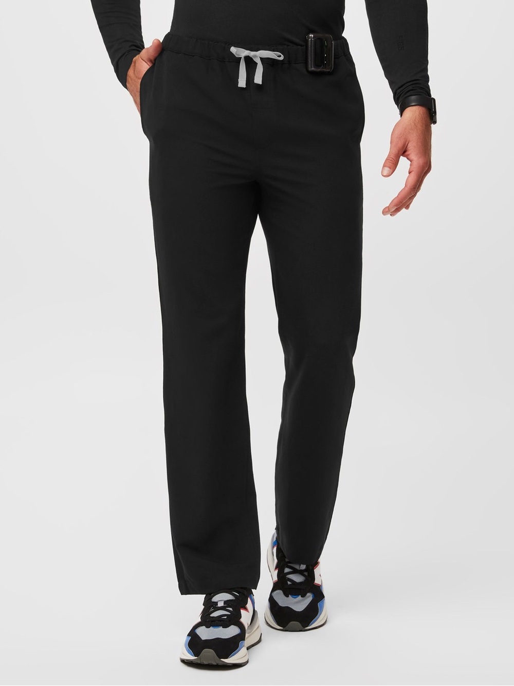 FIGS Pisco Straight Leg Scrub Pants Black Small Short S/S